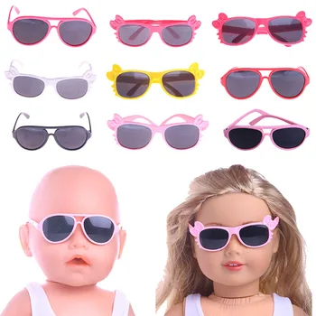 Pekná pláž slnečné okuliare Fit 18-Palcové American Doll&43 Cm ReBorn Baby Doll Dievča je Dar,Naša Generácia Dievča je Hračka,Vianočný darček