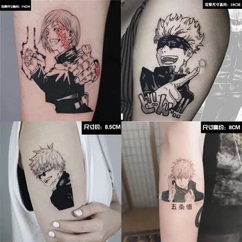 Anime Jujutsu Kaisen Tetovanie Nálepky Cosplay Rekvizity Itadori Yuji Gojo Satoru Nepremokavé a Sweatproof Unisex Kvet Arm Tattoo