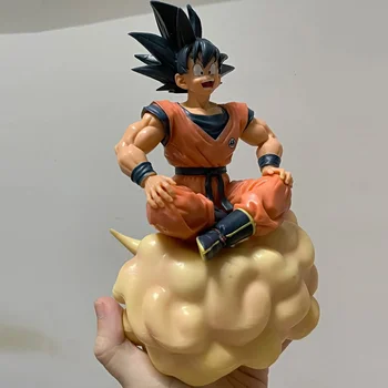 20 CM Dragon Ball Anime Gk Sedí držanie tela Kotrmelec Cloud Son Goku Fc Miniatúrna Verzia PVC Akcie Obrázok Dekorácie Modelu Darček