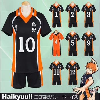 Japonské Anime Haikyuu!! Karasuno High School Club Jednotné Jersey Cosplay Kostýmy Oblečenie, Unisex Č. 1-Č. 12