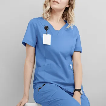 Wholesales ženy nosiť štýlové drhnúť vyhovuje sestra jednotné salón krásy, spa vyhovuje pevné unisex zdravotníckych Pracovníkov jednotných enfermera