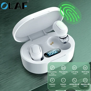 Olaf Bezdrôtové Bluetooth Slúchadlá 5.2 Vodotesné slúchadlá Dlhý pohotovostný Potlačením Hluku Športové Slúchadlá S Mikrofónom Slúchadlá