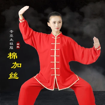 17Colors TaiChi Kung Fu Jednotné Tradičné Čínske Oblečenie, Dlhé Rukávy Wushu TaiChi Mužov KungFu Jednotné Farby Uniforiem Tai Chi
