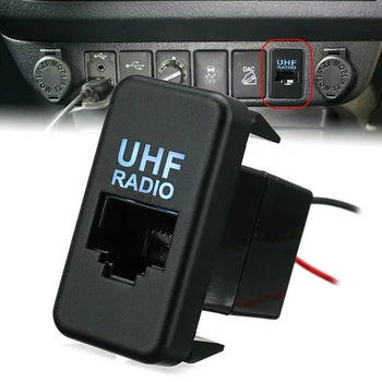 RJ45 Dash UHF Rádio Prepnúť Panel Zásuvky S Modrým LED Pre Toyota Hilux Landcruiser