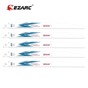 EZARC 5 ks Vratné pílového Kotúča Bi-Metal Kobaltu Sabre Pílové listy na Drevo a Kov Demolácie 150/225/300mm, 8+10TPI R1230DM