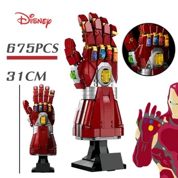 Disney Iron Man Infinity Rukavice Rukavice Zázrakov Thanos Avengers Ironman Hrdinovia Zbraň 76223 Hračka Stavebný Kameň Tehla Darček