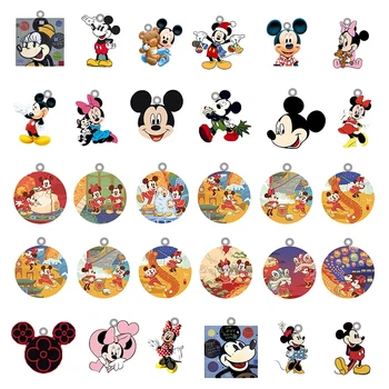 Karikatúra Disney Mickey Mouse Epoxidové Živice Charms Roztomilý Prívesky, Akryl Šperky poznatky pre KUTILOV, Takže Príslušenstvo Šperky DSY166