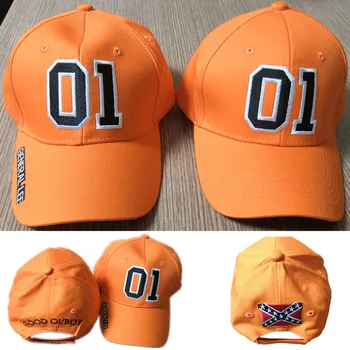 Všeobecné Lee 01 Orange Vyšívaný Klobúk Dobrý OL' Chlapec Dukes Baseball Cap