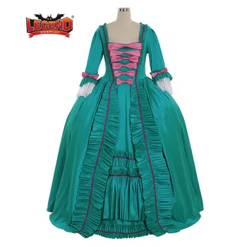 Márii Antoinette Šaty Šaty Rokoka 18. Storočia rokoka šaty zelené šaty na zákazku