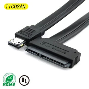 TICOSAN SA-009 SATA 22P 7+15P Power ESATA USB 2-v-1 kábel, 5V 12V 0,5 M