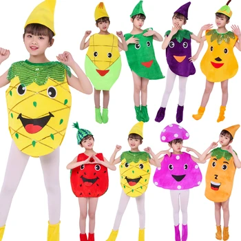 Deň detí Halloween Party Cartoon Ovocie klobúk Zeleniny, broskyňa jablko jahoda Banán, melón Cosplay Kostým pre Chlapca, Dievča