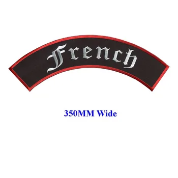 Druhy písma FRANCÚZSKY rocker MC škvrny motocykel biker škvrny vyšívané žehlička na patche pre úplné späť oblečenie bundy