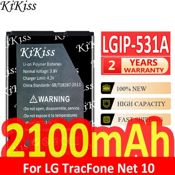 KiKiss 2100mAh LGIP-531A Batéria pre LG TracFone Čistý 10 Net10 T375 320G VN170 236C,A100 Amigo A170 C195,G320G kontakty batérie