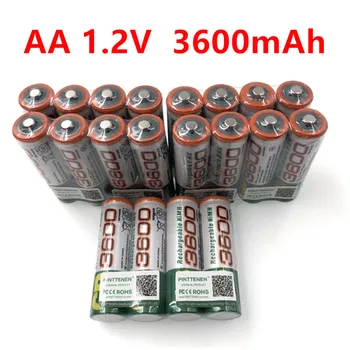 Skutočné AA/AAA Nabíjateľné Batérie 1.2 V 3600mah AA NI-MH Batéria pre Kameru, Baterku Hračka na Diaľkové Ovládanie Nabitá