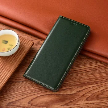 luxusné Originálne Kožené puzdro Pre Samsung Galaxy Note 8 9 10 Plus Note20 Ultra 5G Telefón Prípade Retro Crazy Horse Flip Cover