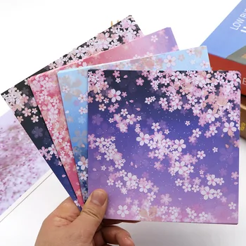 60pcs Japonský Kvetinový Origami Deti Ručné Materiálov DIY Scrapbooking Skladacie Craft Papier Námestie, Kvetinový Vzor, Plavidlá, Dekor