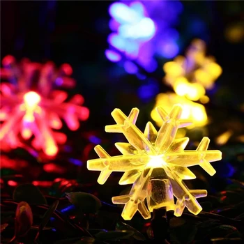 10 M 20 M 30 M 50 M LED Vianočné String Strom Snehové Vločky Víla Svetlo Xmas Party Domov Svadobné Záhrada Veniec, Vianočné Dekorácie