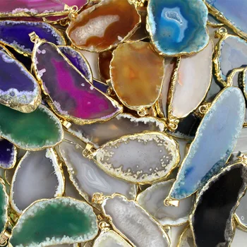 Achát Mramoru Textúra Charms Prívesky Pre Šperky, Náhrdelníky, Takže Klasické Farebné Kamenné Prívesok DIY Šperky Zistenia Dary