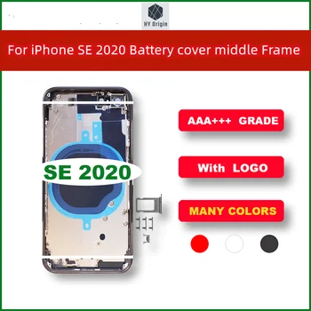 Pre iPhone SE 2020 nové veci, batérie, zadný kryt + uprostred prípade rám + SIM zásobník + bočné tlačidlo časti