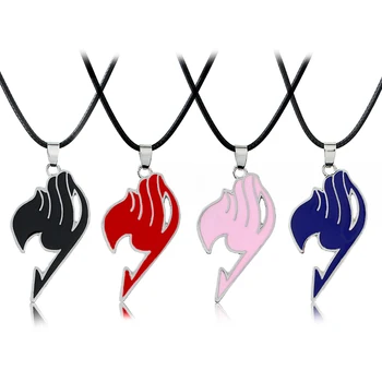 módne Víla Chvost náhrdelník cechu logo tetovanie prívesok Anime šperky, kožené lano pre mužov, ženy dorp lode