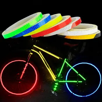 800 cm Fluorescenčné MTB Bicykel Bicykel Motocykel Reflexné Nálepky Pásy Kotúča Pásky Nepremokavé Bezpečnostná noc jazda na Bicykli