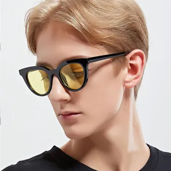 Nové Mužov Módy Oválne Malé slnečné Okuliare Číre Klasické Slnečné Okuliare UV400 Trendy pre Transparentné Odtiene pre Ženy