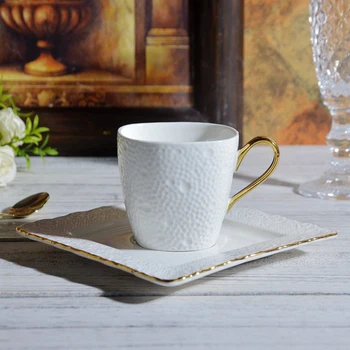 Európska luxusné pozlátené káva hrnček s misky,kvet pohár hrnček čierny čaj poháre Rozšírené Porcelánový Hrnček Pre Popoludňajší čaj nastaviť