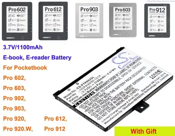 Cameron Čínsko 1100mAh E-reader Batéria pre Pocketbook Pro 602, Pro 603, Pro 612, Pro 902, Pro 903, Pro 912, Pro 920, Pro 920.W