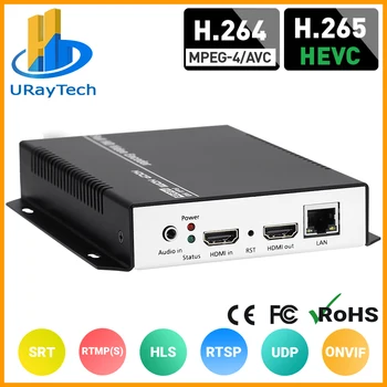HEVC HDMI Video IPTV Encoder H. 265 H. 264 Live Vysielanie RTMP Encoder HDMI RTMPS RTSP HLS ONVIF UDP SRT Vysielač H264 H265