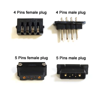 E-Bike Lítiové batérie poľa Výkon absolutórium konektor 4 piny/5 pinov muž alebo žena，Pre Hailong 1&Hailong 2 batérie prípade Base/Pl