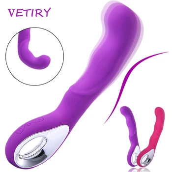 VETIRY 10 Rýchlosti Dildo Vibrátor AV Prútik G-spot Masáž, Erotické Klitorisu Stimulácia Vagíny sexuálnu Hračku pre Ženy USB Nabíjateľné
