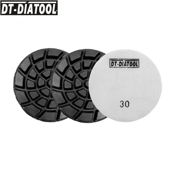 DT-DIATOOL 3ks/pk Krupice #30 Živice Dlhopisov Diamond Betónu a Leštenie Nylon Cúval Poschodí Obnoviť Brúsenie Kotúče Dia 100 mm/4