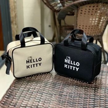 Sanrio Hello Kitty Prenosné Kozmetická Taška Make-Up Prípade Wash Bag Taška Ženy Make-Up Puzdro, Ktoré Je Transparentné Vak Kawaii Nakupovanie Kabelka