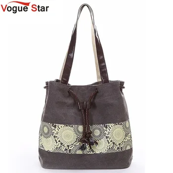 Vogue Star 2022 plátené tašky tašky cez rameno vysokej kvality kabelku ženy kabelka, vedierko kvet tlač dámy dizajnér tašky LA242