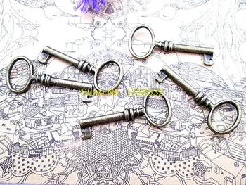 15pcs--Kľúč Kúzlo,Antické bronzové tlačidlo Prívesky/Charms, HOBBY Potreby, Šperky Robiť,41x17mm