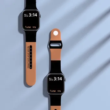 Luxusné Silikónové Popruh Pre Apple hodinky kapela ultra 49 mm 44 mm 45 mm 42mm 40 mm 38 mm 41mm náramok correa iwatch série 8 7 6 5 4 3 SE