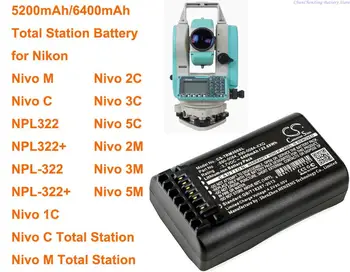 Cameron Čínsko 5200mAh/6400mAh Batéria pre Nikon Nivo M,Nivo C,NPL322,NPL322+,NPL-322,NPL-322+,Nivo 1C, 2C, 3C, 5C, Nivo 2M,3M,5M