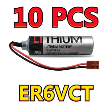 10PCS Originálne Nové ER6VCT 3.6 V 2000mAh PLC Batérie S Little Brown Konektory